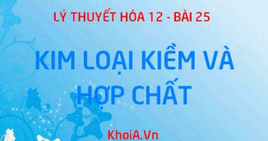 Tính chất vật lý, tính chất hóa học của kim loại kiềm, hợp chất của kim loại kiềm và ứng dụng - Hóa 12 bài 25
